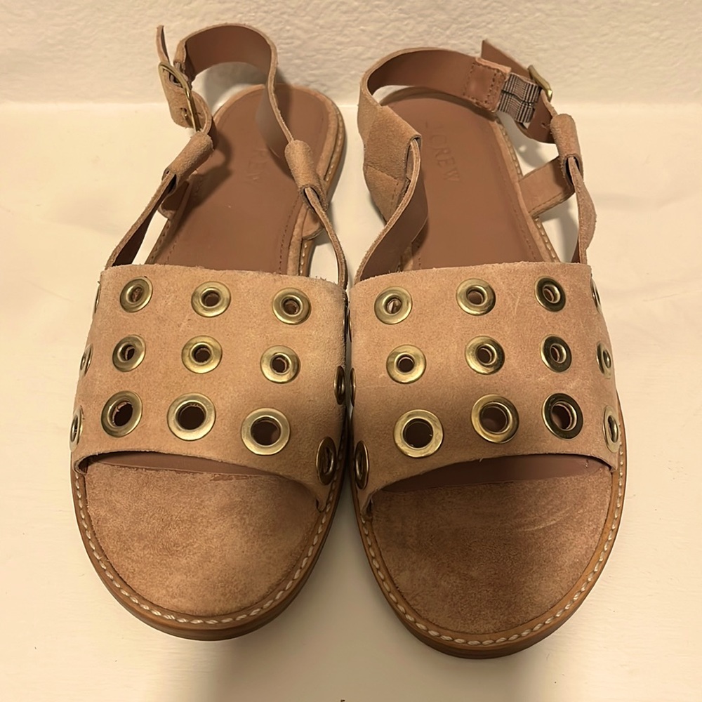 JCrew NEW Suede Grommet Sandals